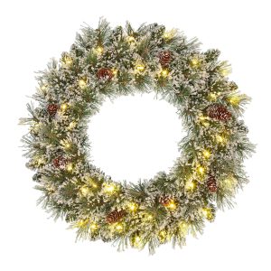 Black Box Trees Vandans Kerstkrans met LED Verlichting – Ø60 cm – Groe Black Box Trees Vandans Kerstkrans met LED Verlichting – Ø60 cm – Groe