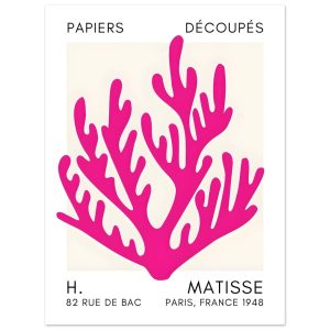 Artfulprints Poster Matisse – Coral harmony pink – 30×40 cm – Roze Artfulprints Poster Matisse – Coral harmony pink – 30×40 cm – Roze