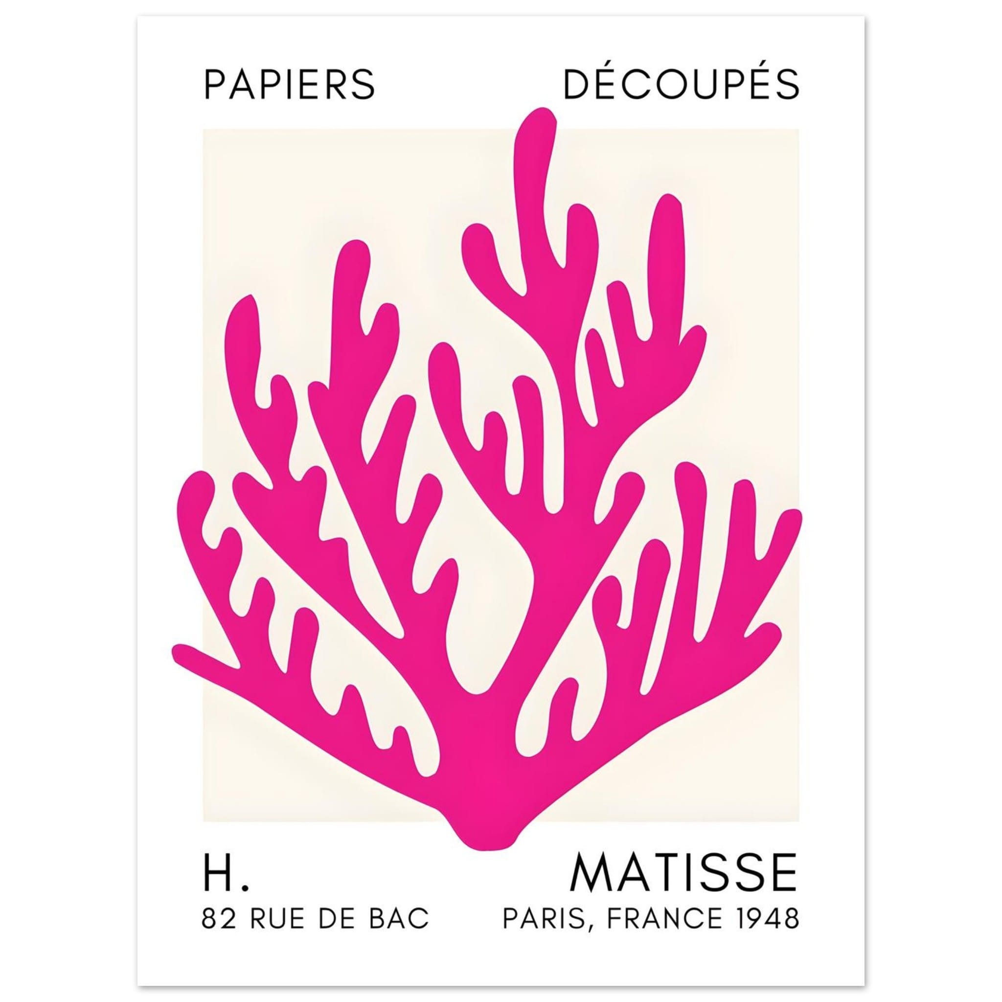 Artfulprints Poster Matisse – Coral harmony pink - 30x40 cm - Roze