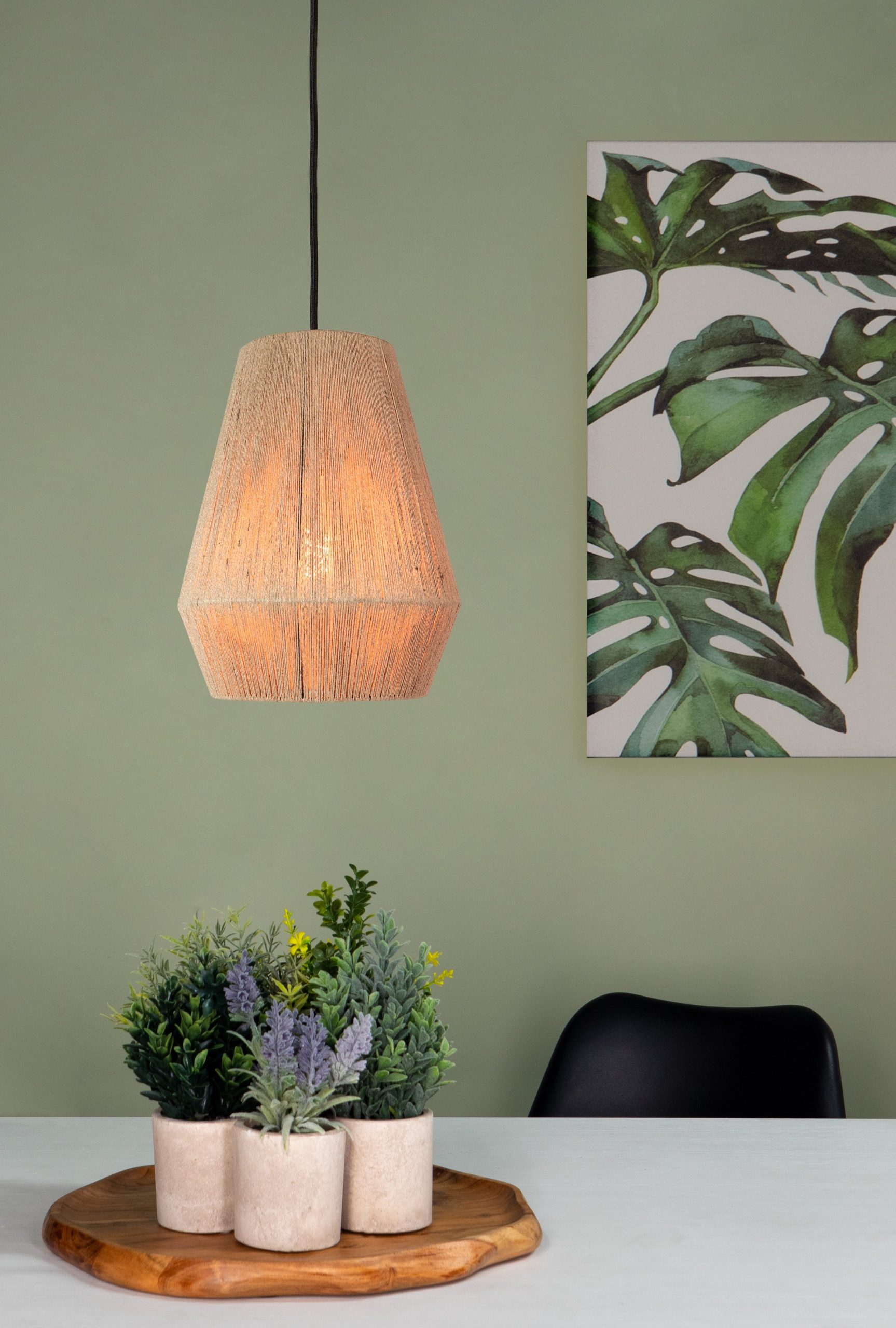 EGLO hanglamp Alderney - e27 - ø 30 cm - zwart/bruin