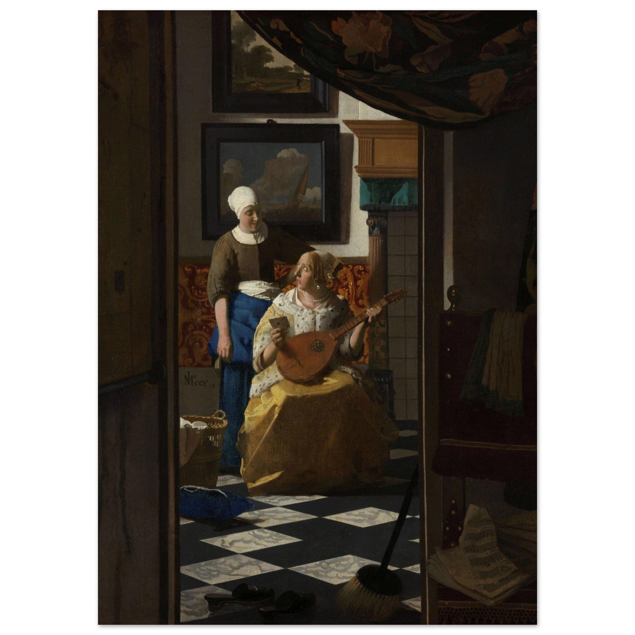 Artfulprints Poster Johannes Vermeer - De liefdesbrief - 50x70 cm - Br