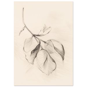 Artfulprints Poster Botanical branch – 70×100 cm – Zwart / Wit Artfulprints Poster Botanical branch – 70×100 cm – Zwart / Wit