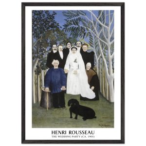 Artfulprints Poster met Lijst Henri Rousseau – The wedding party – 50x Artfulprints Poster met Lijst Henri Rousseau – The wedding party – 50x