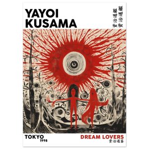 Artfulprints Poster Yayoi Kusama – Dream lovers – 50×70 cm – Rood Artfulprints Poster Yayoi Kusama – Dream lovers – 50×70 cm – Rood