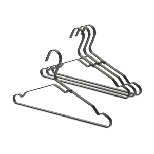 Brabantia Aluminium Kledinghangers, set van 4 – Black Brabantia Aluminium Kledinghangers, set van 4 – Black