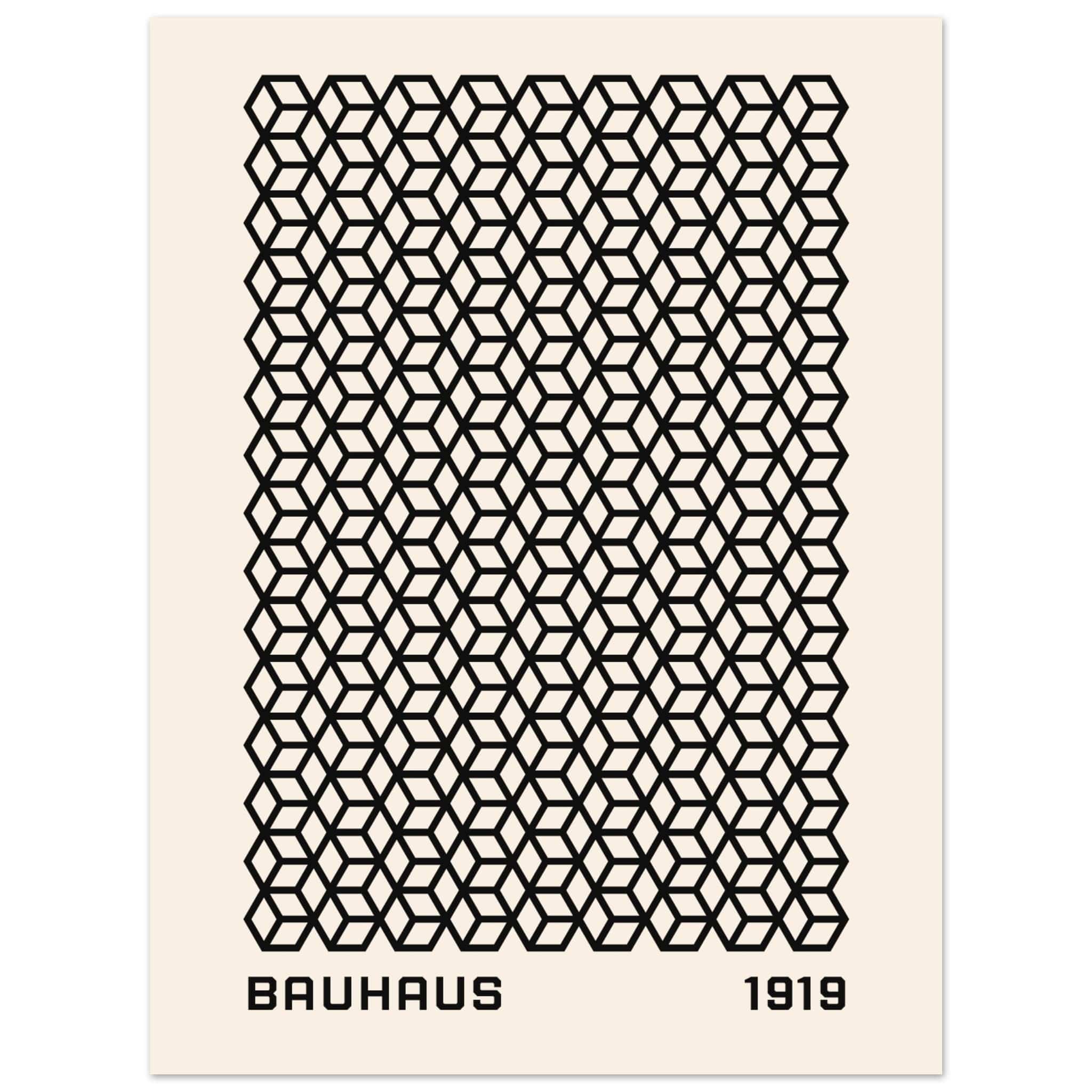 Artfulprints Poster Bauhaus - 1919 beehive - 30x40 cm - Zwart / Wit