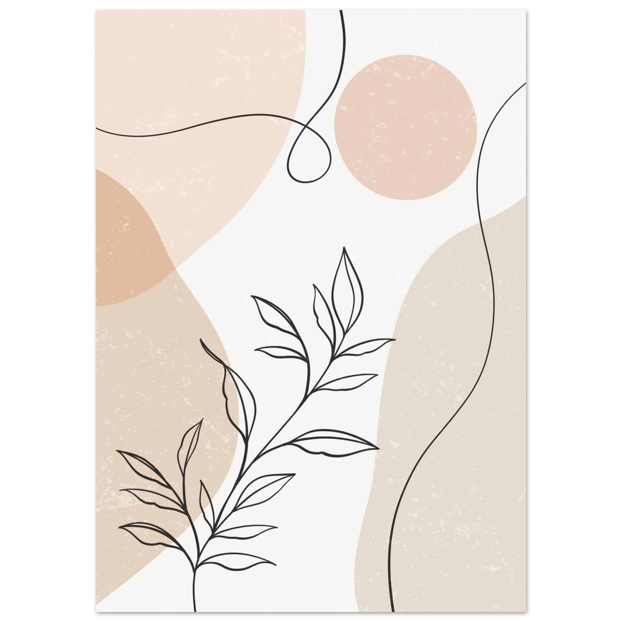 Artfulprints Poster Boho – Whispering lines - 50x70 cm - beige