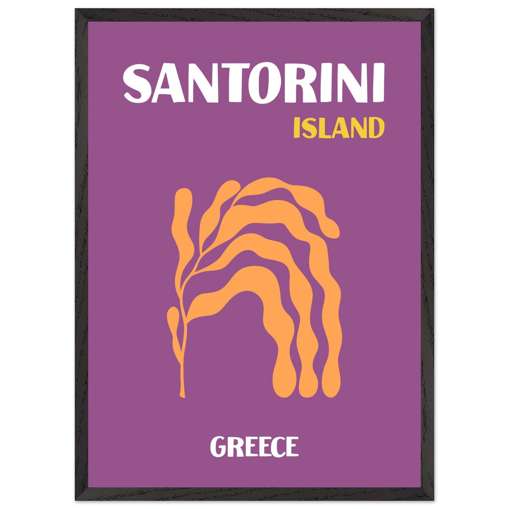 Artfulprints Poster met Lijst Griekenland - Santorini - 50x70 cm - Paa