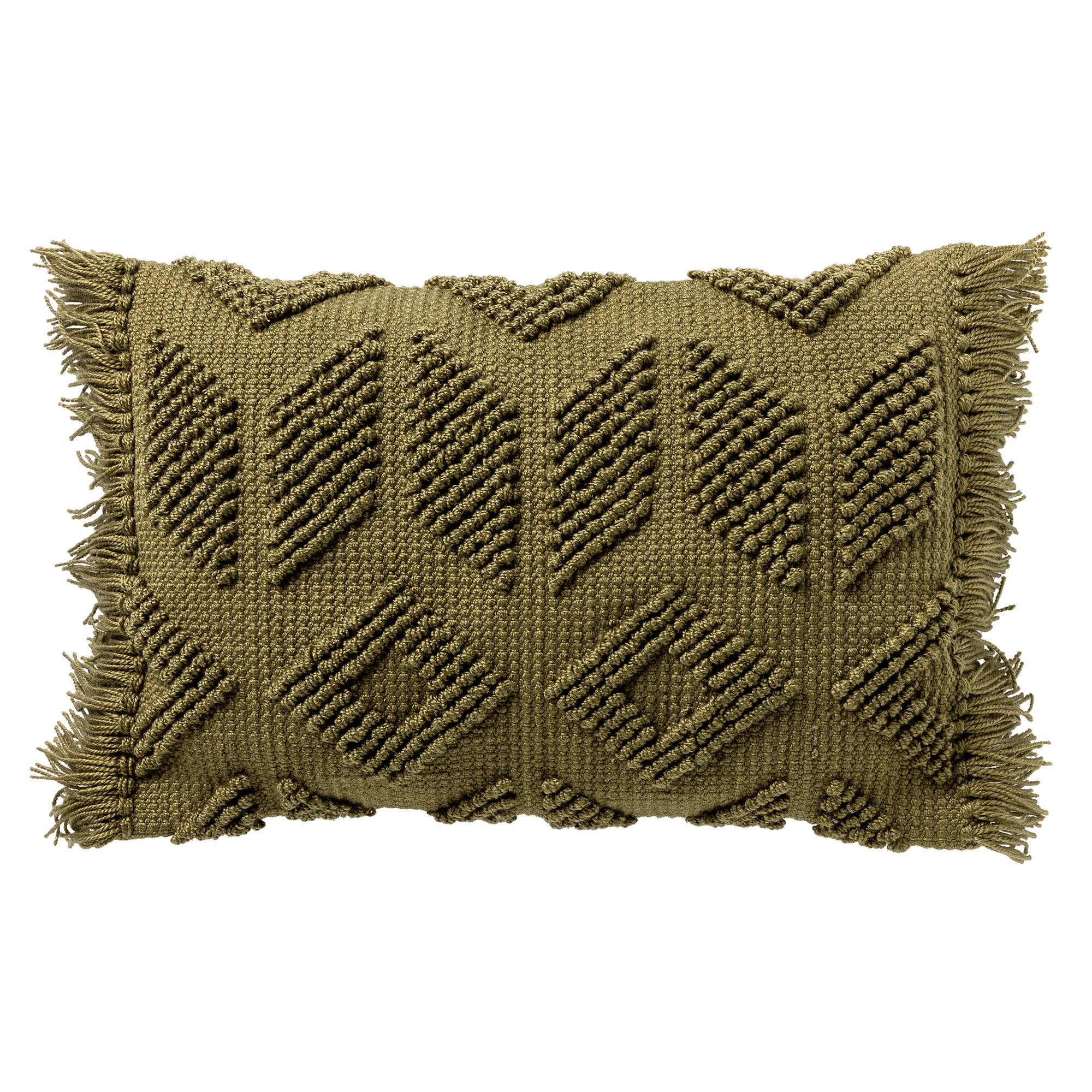 ODIN - sierkussen 40x60 cm - tufted patroon - duurzaam - Olive Branch