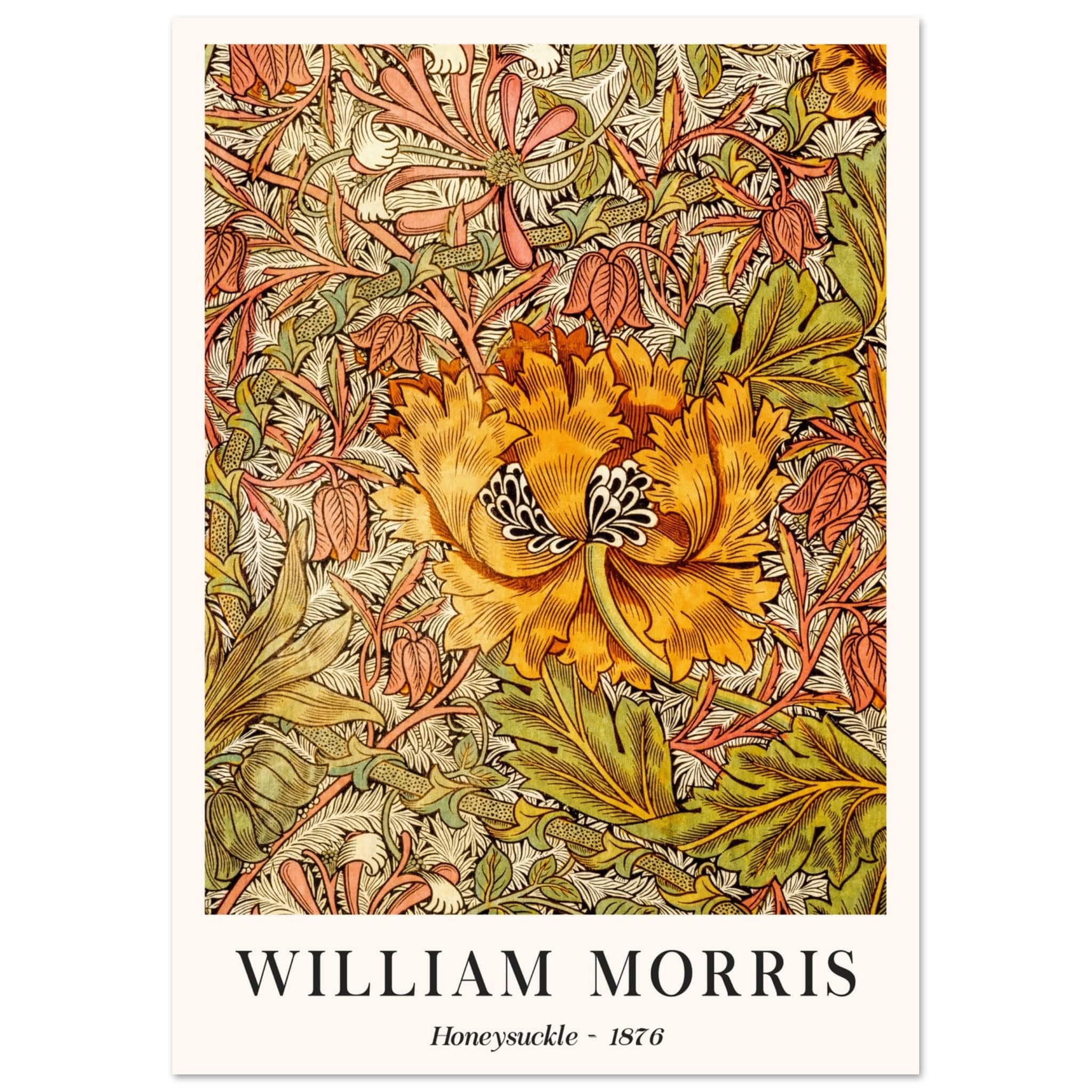 Artfulprints Poster William Morris - Honeysuckle II 1876 - A4 21x29.7