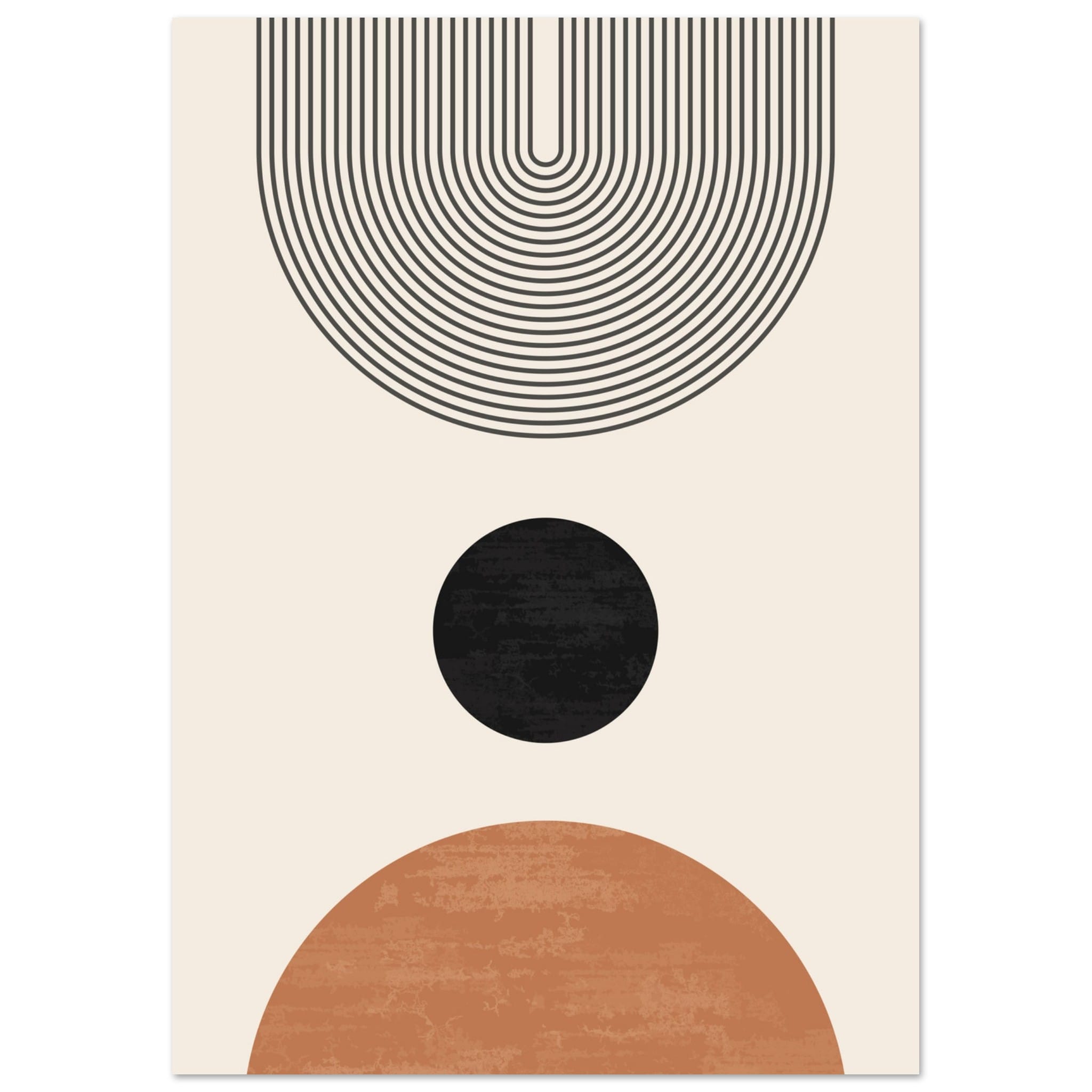 Artfulprints Abstract rainbow poster A4 21x29.7 cm