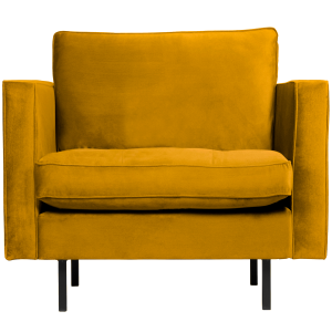 WOOOD classic fauteuil Rodeo – Velvet – Oker – 83x98x88 WOOOD classic fauteuil Rodeo – Velvet – Oker – 83x98x88