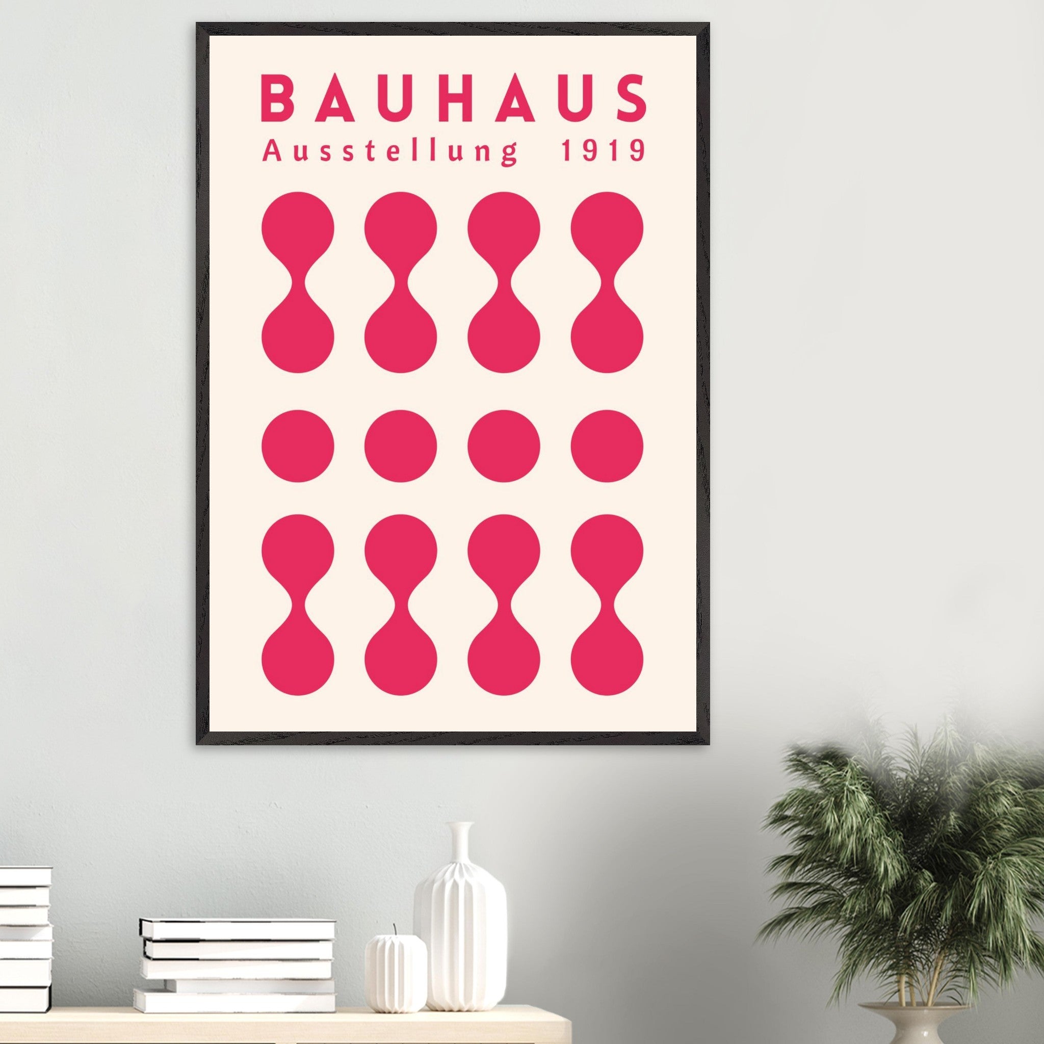 Artfulprints Poster Bauhaus - Ausstellung fuchsia - 70x100 cm - Roze