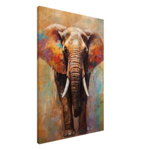 Artfulprints Canvas Artistic elephant canvas – 60×90 cm – Meerkleurig Artfulprints Canvas Artistic elephant canvas – 60×90 cm – Meerkleurig