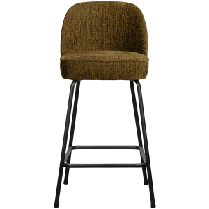 WOOOD barstoel Vogue – Structure Velvet – Brass – 89x50x55 WOOOD barstoel Vogue – Structure Velvet – Brass – 89x50x55