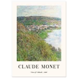 Artfulprints Poster Claude Monet – View of Vétheuil – 50×70 cm – Groen Artfulprints Poster Claude Monet – View of Vétheuil – 50×70 cm – Groen
