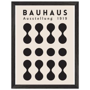 Artfulprints Poster met Lijst Bauhaus – Ausstellung 1919 – 30×40 cm –