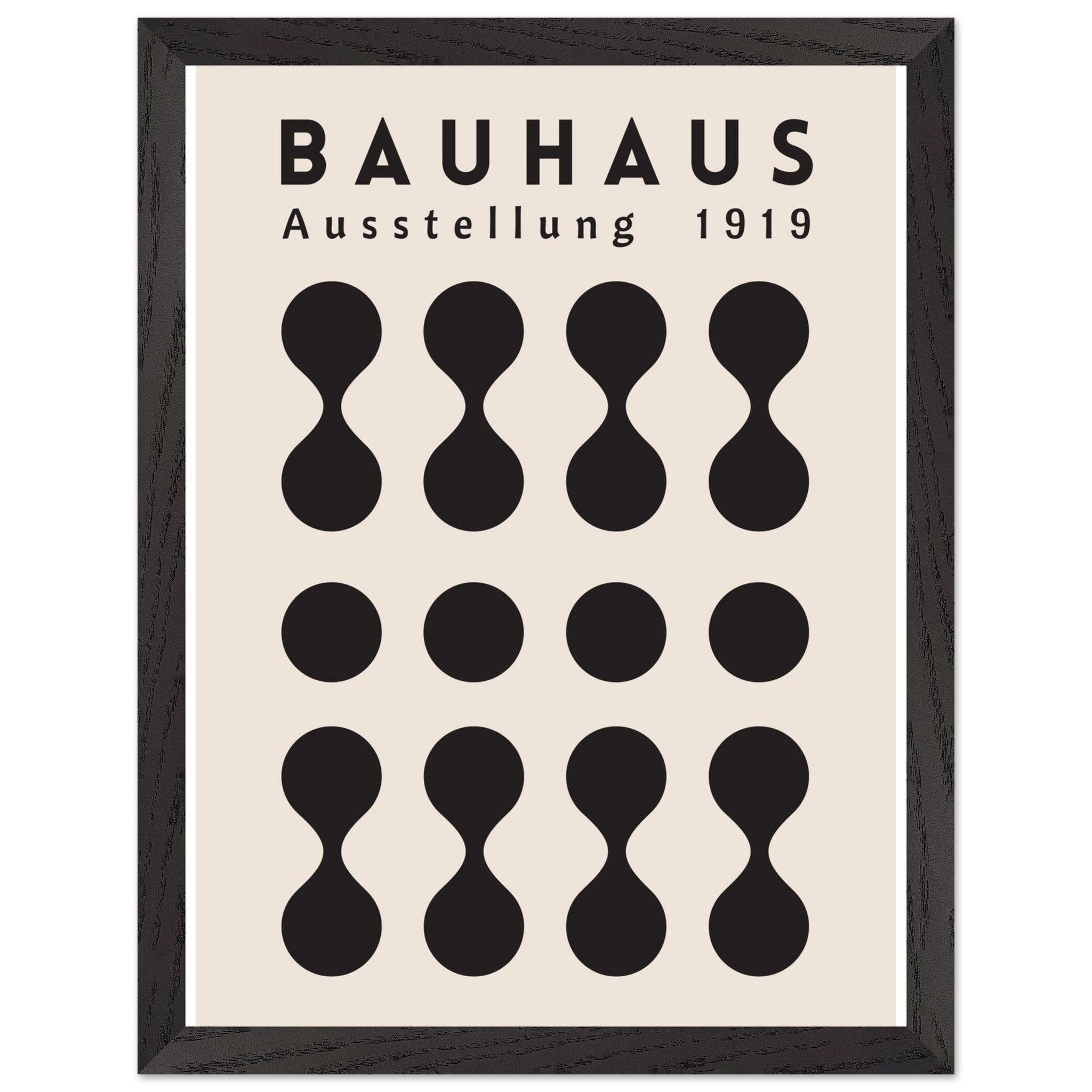 Artfulprints Poster met Lijst Bauhaus - Ausstellung 1919 - 30x40 cm -