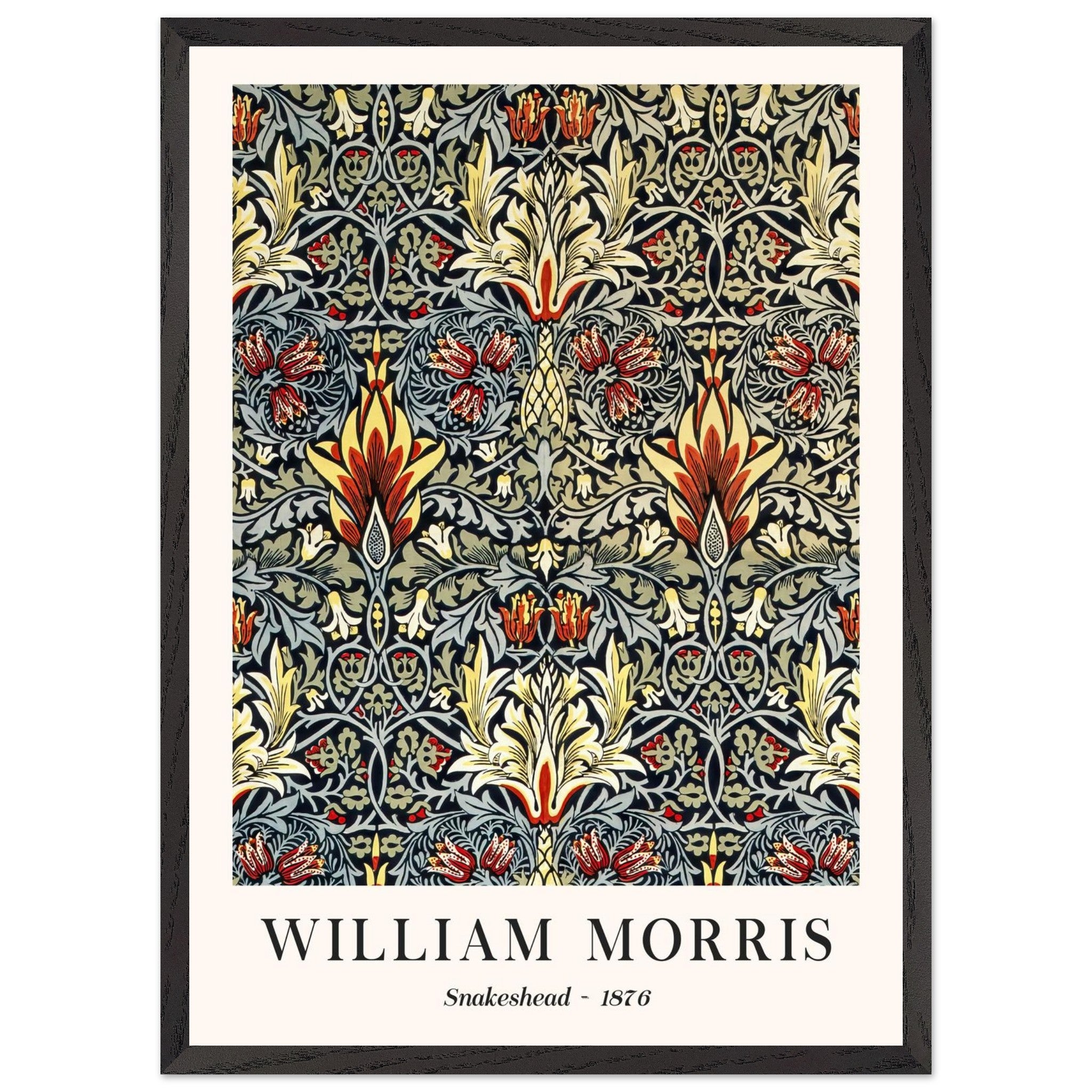 Artfulprints Poster met Lijst William Morris - Snakeshead 1876 - A4 21