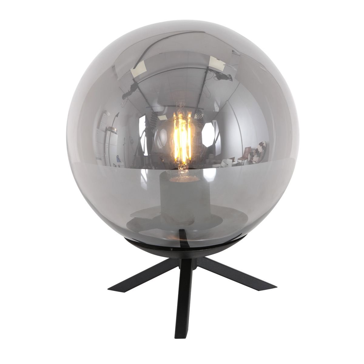 Anne Light & home tafellamp bollique - 1 lichts - 20 x 26 cm - zwart