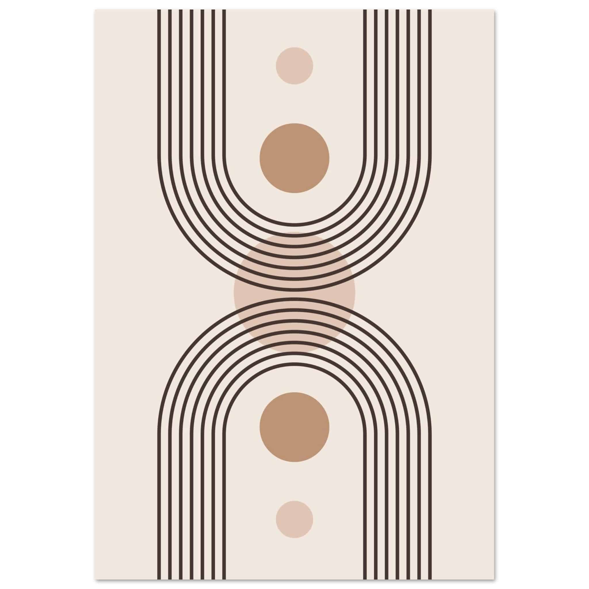 Artfulprints Poster Boho – Central calm - 70x100 cm - Grijs