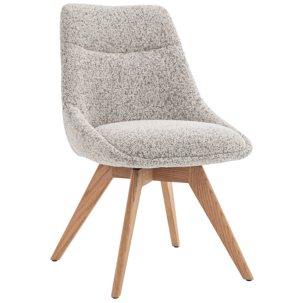 DÉJA Living Eetkamerstoel Malou - Beige/Naturel - Draaibaar - Set van