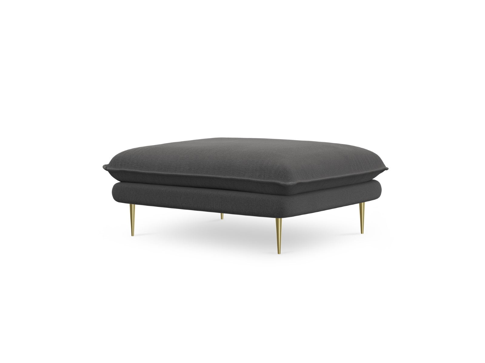Cosmopolitan Design Poef Vienna structurele stof, donkergrijs - 73x93x