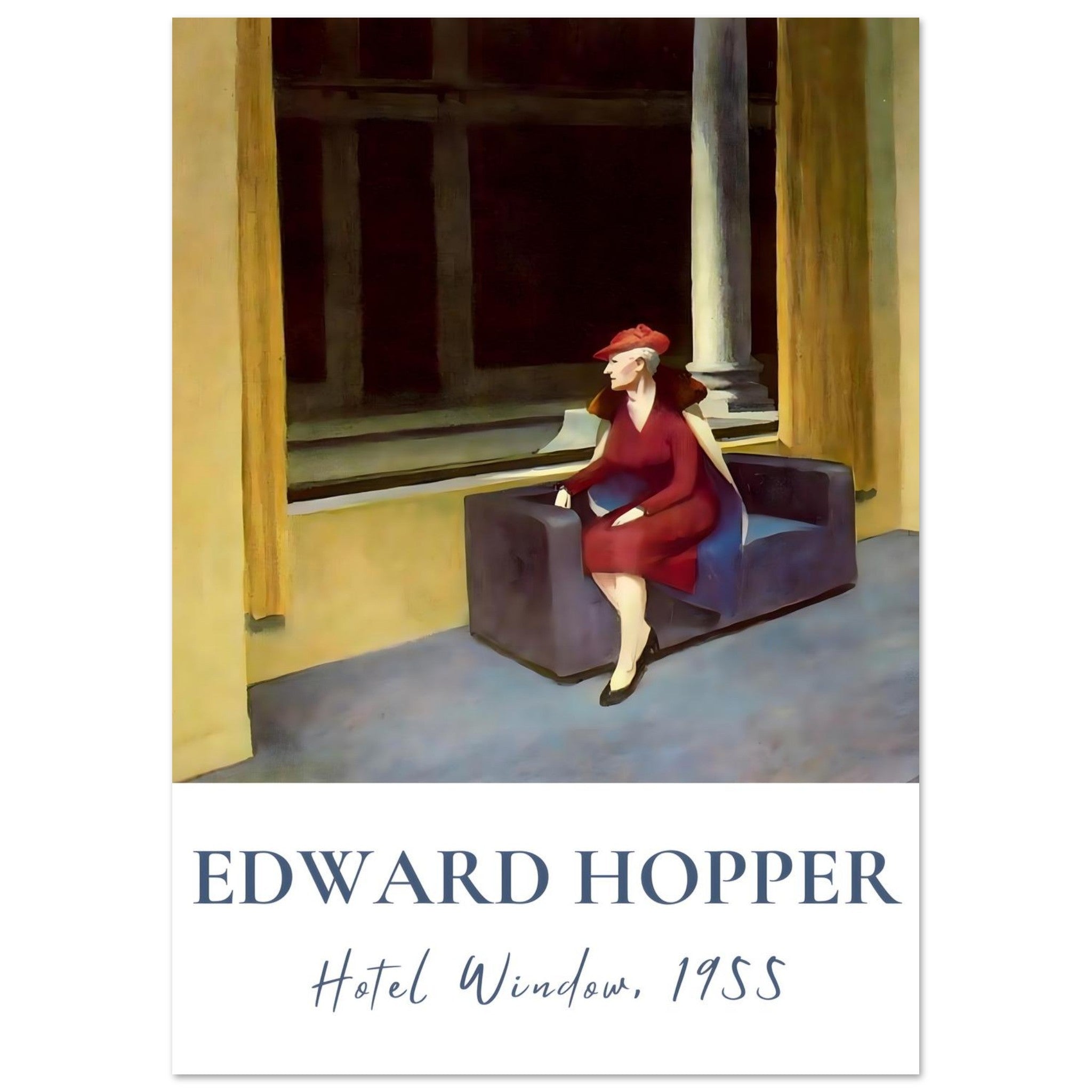 Artfulprints Poster Edward Hopper - Hotel window - A4 21x29.7 cm - Mee