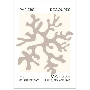 Artfulprints Poster Matisse – Dreamy coral flower grey – 50×70 cm – Gr Artfulprints Poster Matisse – Dreamy coral flower grey – 50×70 cm – Gr