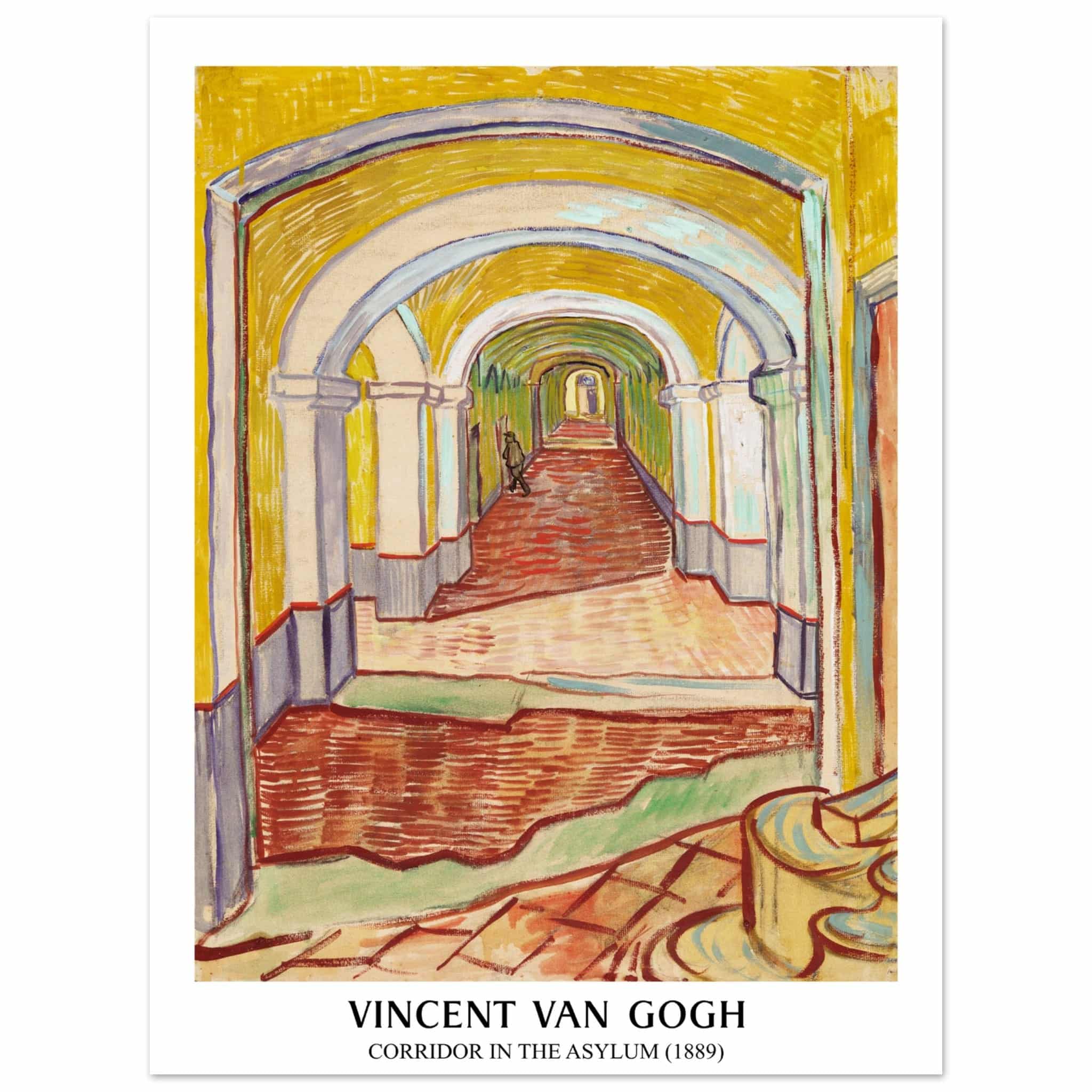 Artfulprints Vincent van Gogh - Corridor in the Asylyum poster 30x40 c