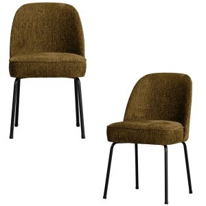 WOOOD eetkamerstoelen Vogue – Velvet – Brass – Set van 2