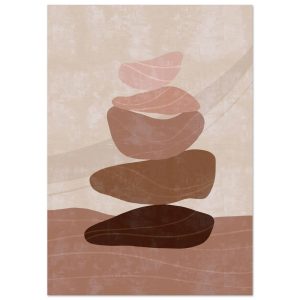 Artfulprints Poster Boho – Stone balance – A4 21×29.7 cm – Grijs Artfulprints Poster Boho – Stone balance – A4 21×29.7 cm – Grijs