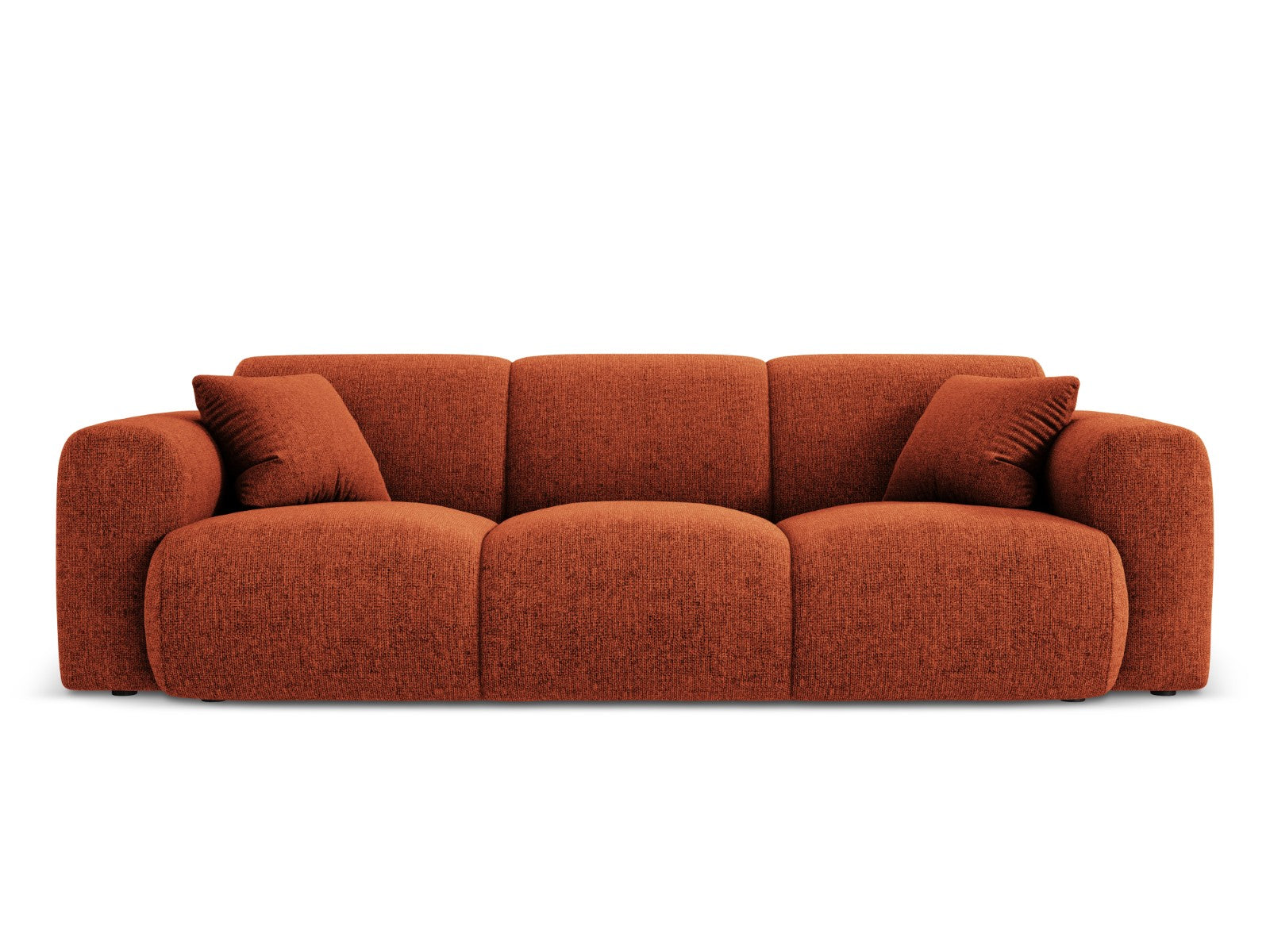 Cosmopolitan Design Bank Nolio 3-zits, chenille, terracotta - 95x235x7
