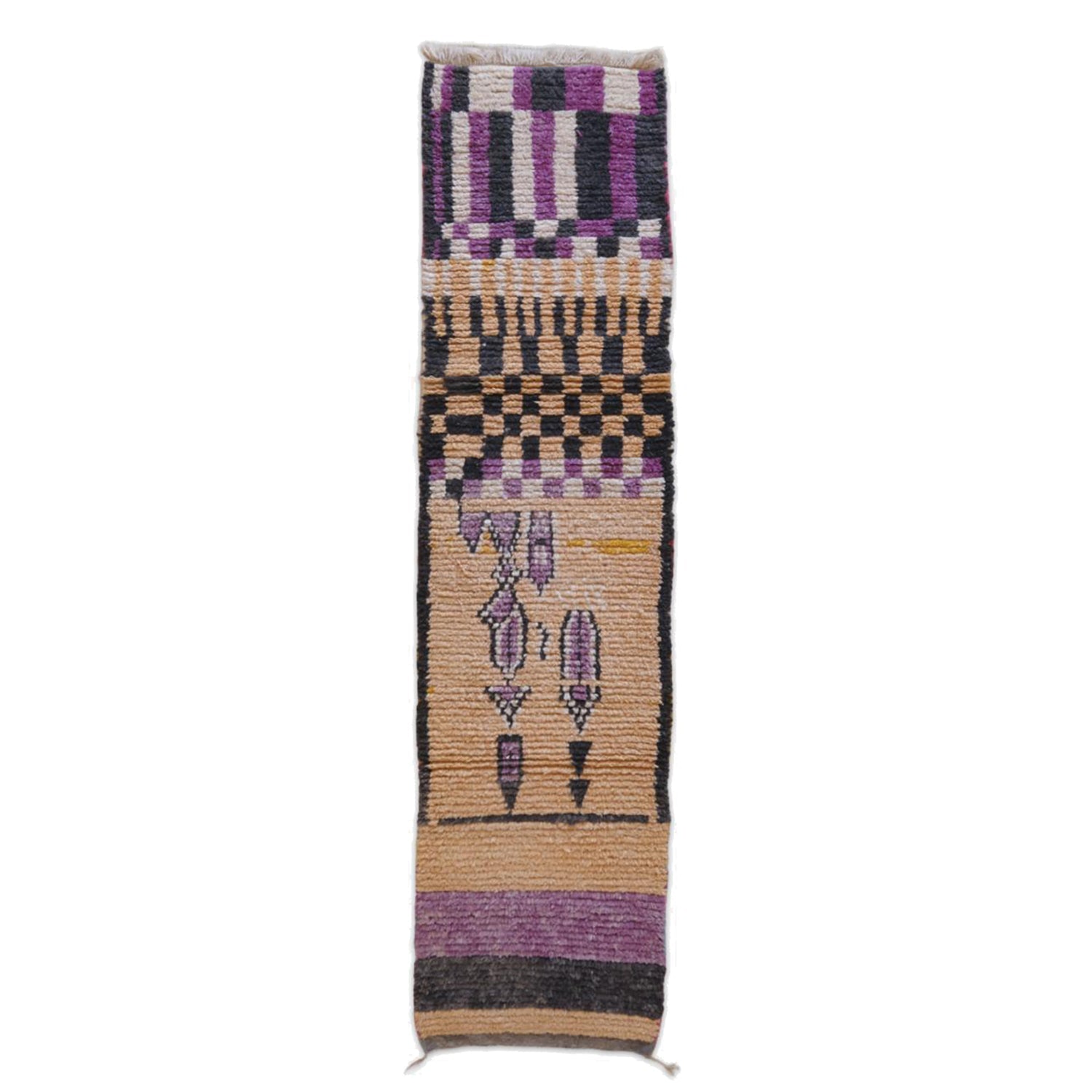 AFK Living vloerkleed Berber - handgemaakt - Wol - 74 x 296 cm