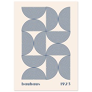 Artfulprints Poster Bauhaus – Twisted arches 1923 – 50×70 cm – Blauw Artfulprints Poster Bauhaus – Twisted arches 1923 – 50×70 cm – Blauw