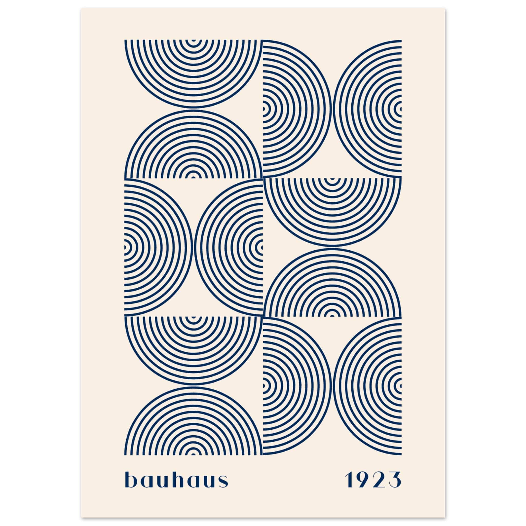 Artfulprints Poster Bauhaus - Twisted arches 1923 - 50x70 cm - Blauw