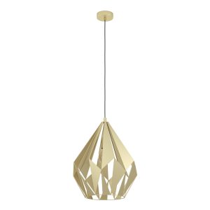 EGLO hanglamp Carlton – e27 – ø 38,5 cm – goud EGLO hanglamp Carlton – e27 – ø 38,5 cm – goud