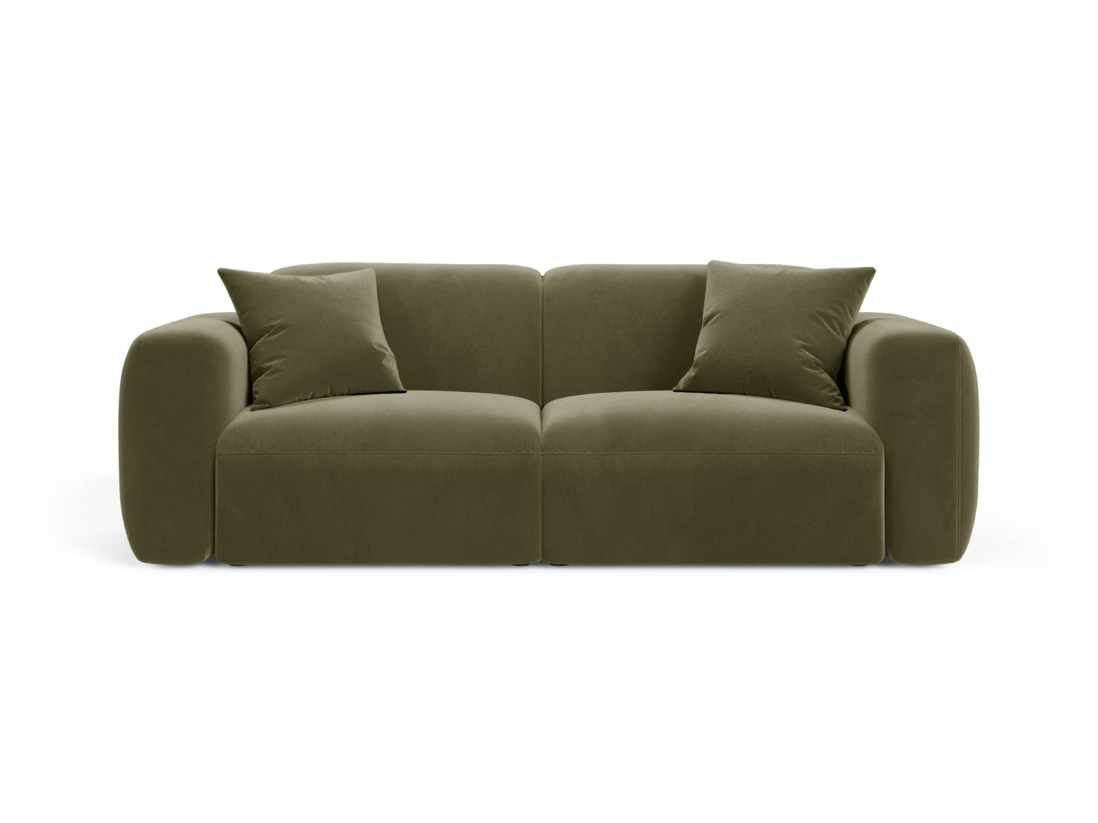 Cosmopolitan Design Modulaire bank Strino 3-zits, flueel groente - 98x