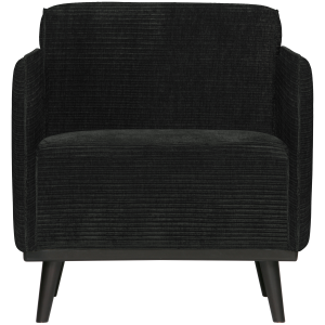 WOOOD fauteuil met arm Statement – Ribstof – Graphite – 77x72x93 WOOOD fauteuil met arm Statement – Ribstof – Graphite – 77x72x93