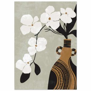 Artfulprints Poster Boho – Bloom and clay – A4 21×29.7 cm – Wit Artfulprints Poster Boho – Bloom and clay – A4 21×29.7 cm – Wit