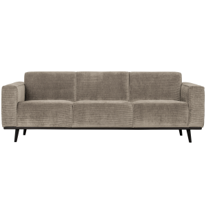 WOOOD 3-zits bank Statement – Brede Platte Rib – Clay – 77x230x93 WOOOD 3-zits bank Statement – Brede Platte Rib – Clay – 77x230x93