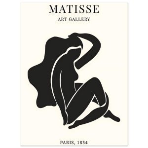 Artfulprints Poster Matisse – Art of a woman – 30×40 cm – Zwart / Wit Artfulprints Poster Matisse – Art of a woman – 30×40 cm – Zwart / Wit