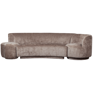 WOOOD bank Combi-Popular – Chenille – Taupe – 72x345x97 WOOOD bank Combi-Popular – Chenille – Taupe – 72x345x97