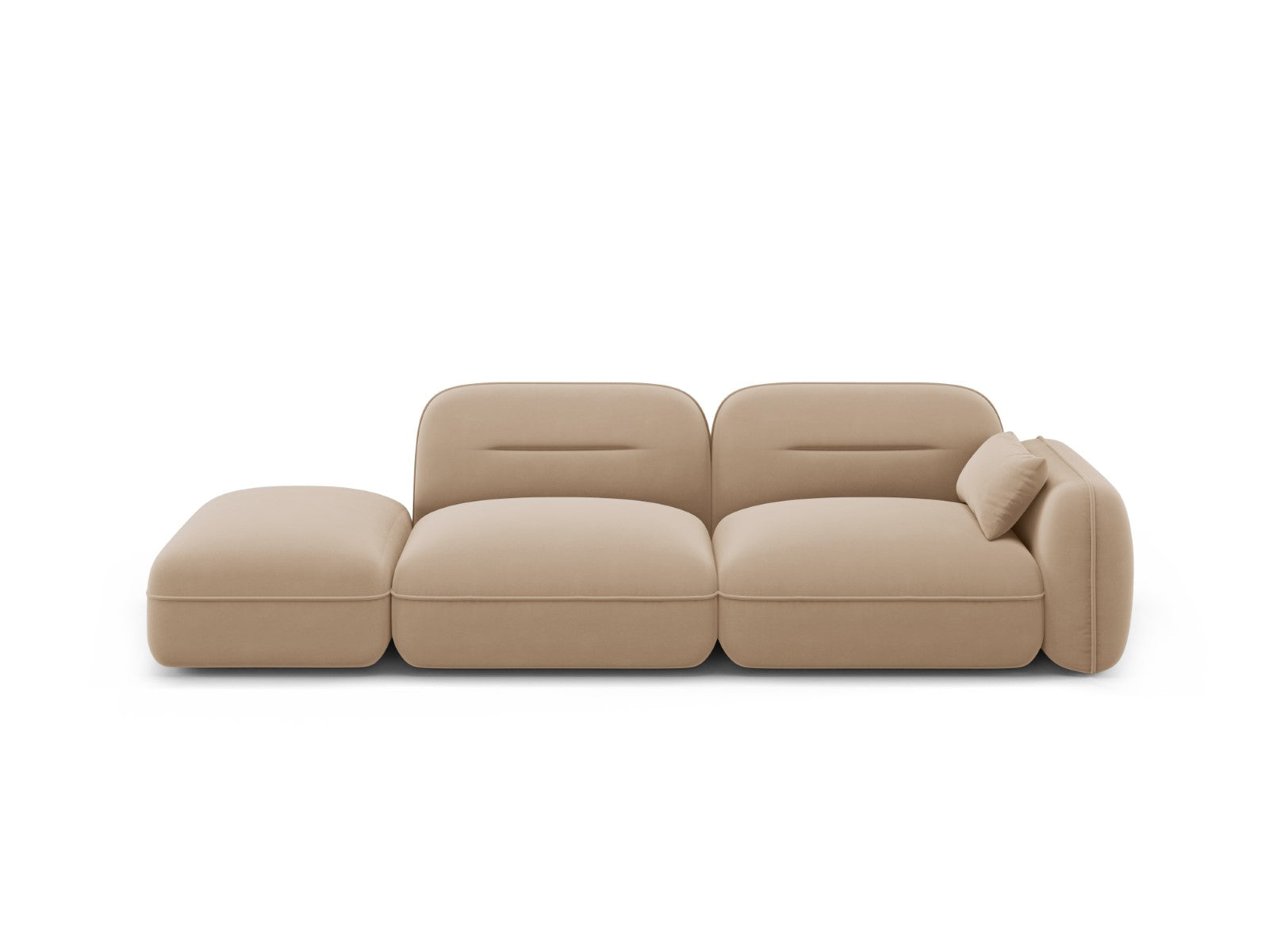 Cosmopolitan Design linker modulaire bank Sydney 3-zits, flueel, zand
