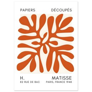Artfulprints Poster Matisse – Deep ocean orange – 50×70 cm – Oranje Artfulprints Poster Matisse – Deep ocean orange – 50×70 cm – Oranje