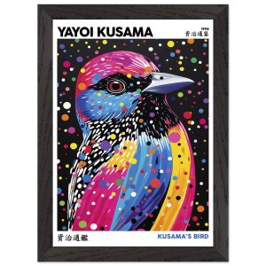 Artfulprints Poster met Lijst Yayoi Kusama – Kusama's bird – A4 21×29. Artfulprints Poster met Lijst Yayoi Kusama – Kusama's bird – A4 21×29.