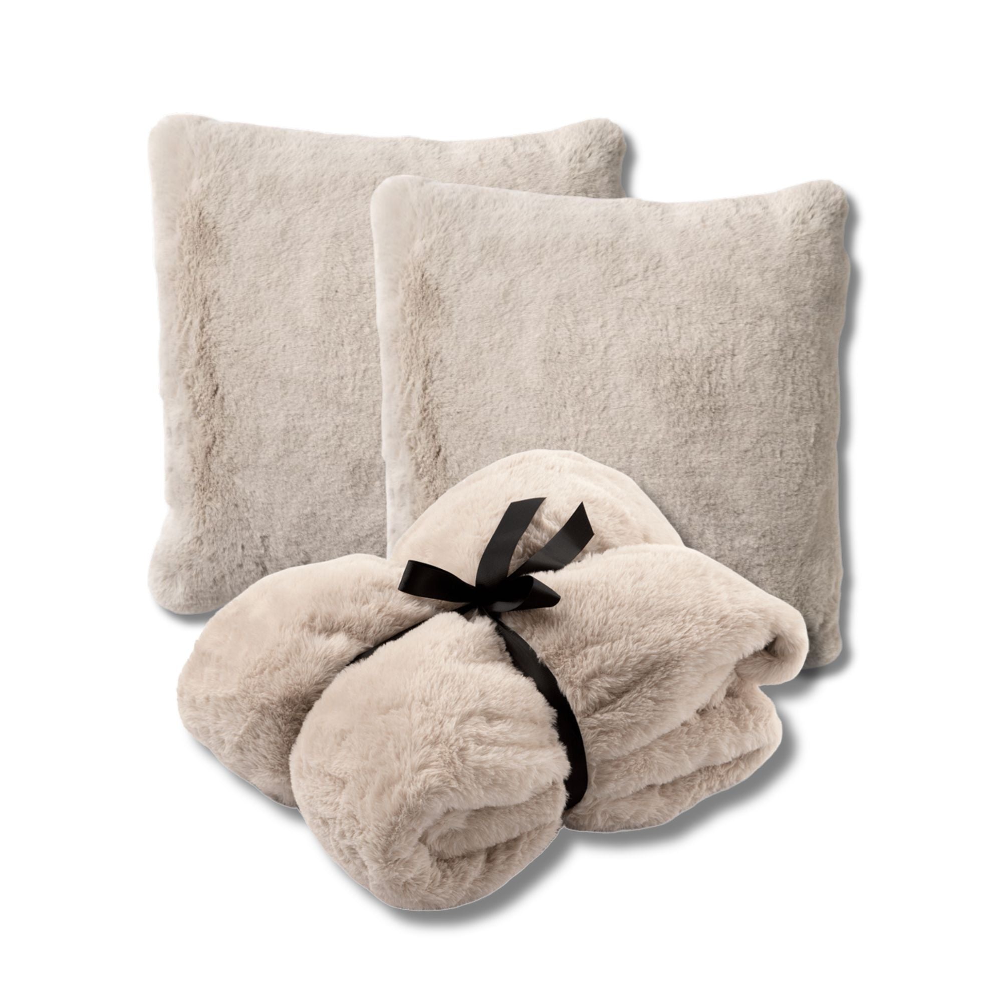 VOORDEELSET - 3-delig - Zaya & Lize - 2 sierkussens 45x45 cm, 1 plaid
