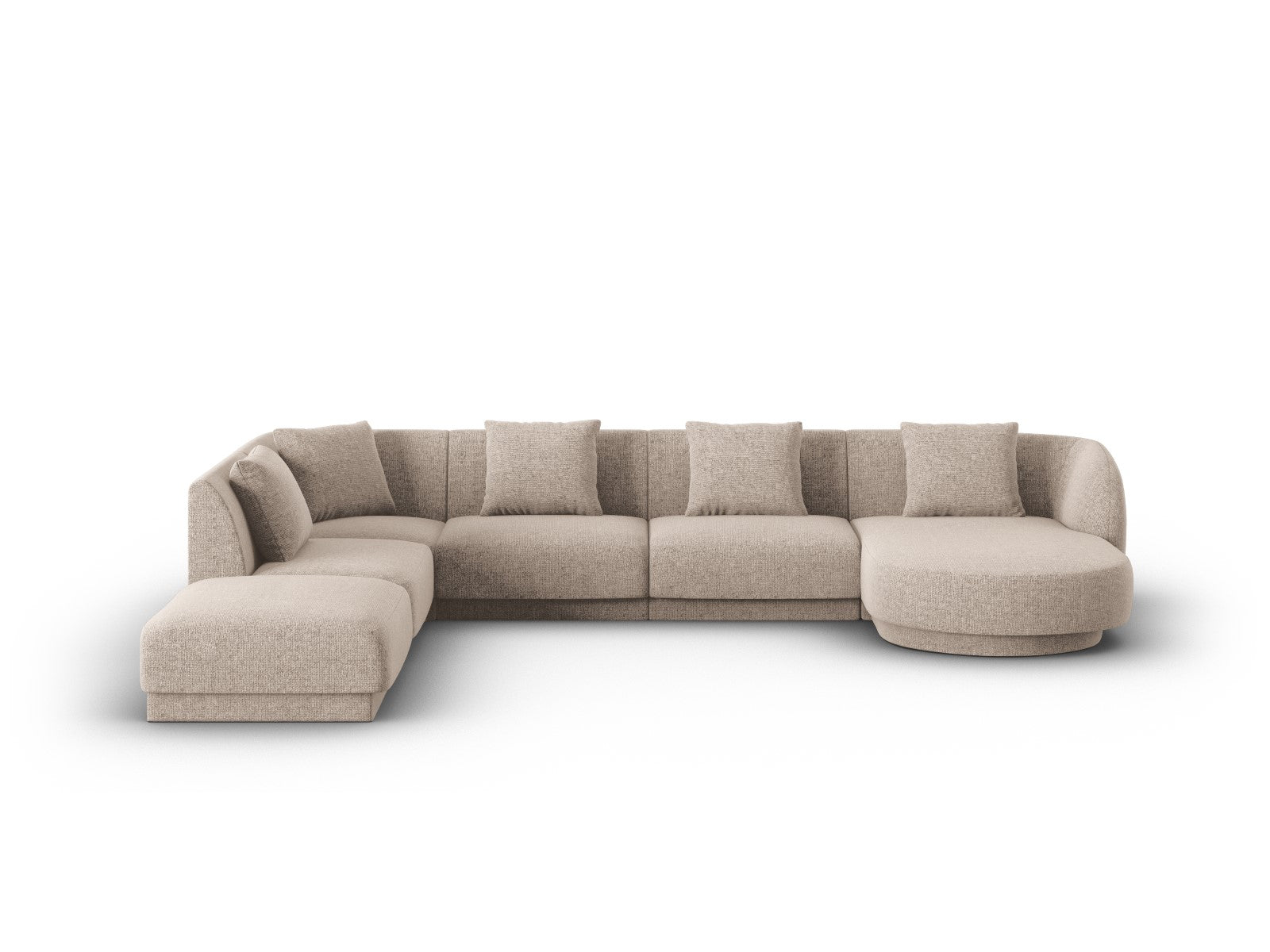 Cosmopolitan Design Panoramische hoekbank links Tulum 6-zits, chenille