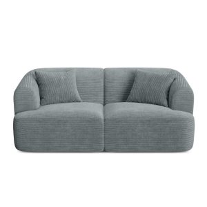 Cosmopolitan Design Modulaire bank Campi 2-zits, ribfluwelen donkergri Cosmopolitan Design Modulaire bank Campi 2-zits, ribfluwelen donkergri