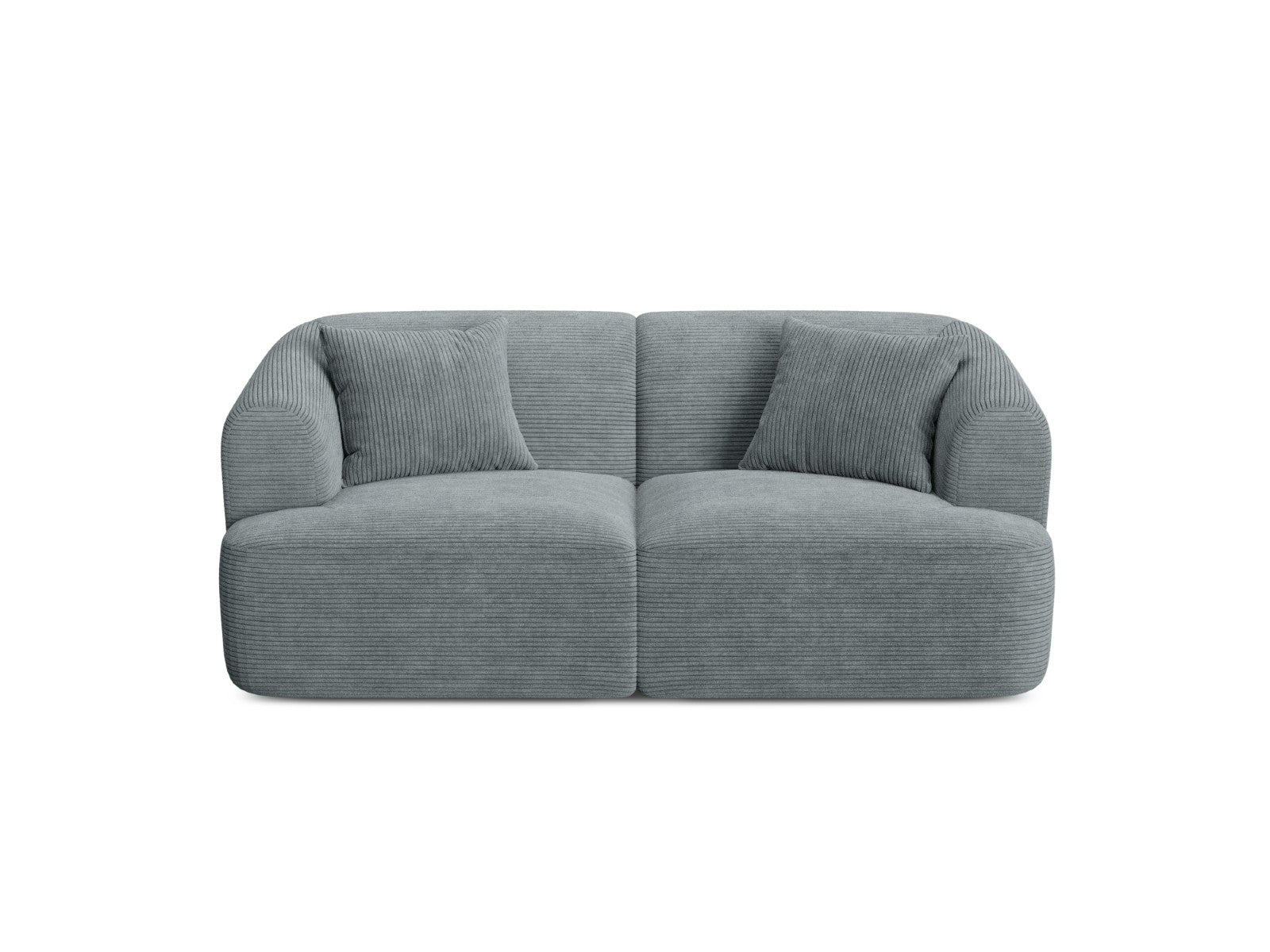 Cosmopolitan Design Modulaire bank Campi 2-zits, ribfluwelen donkergri